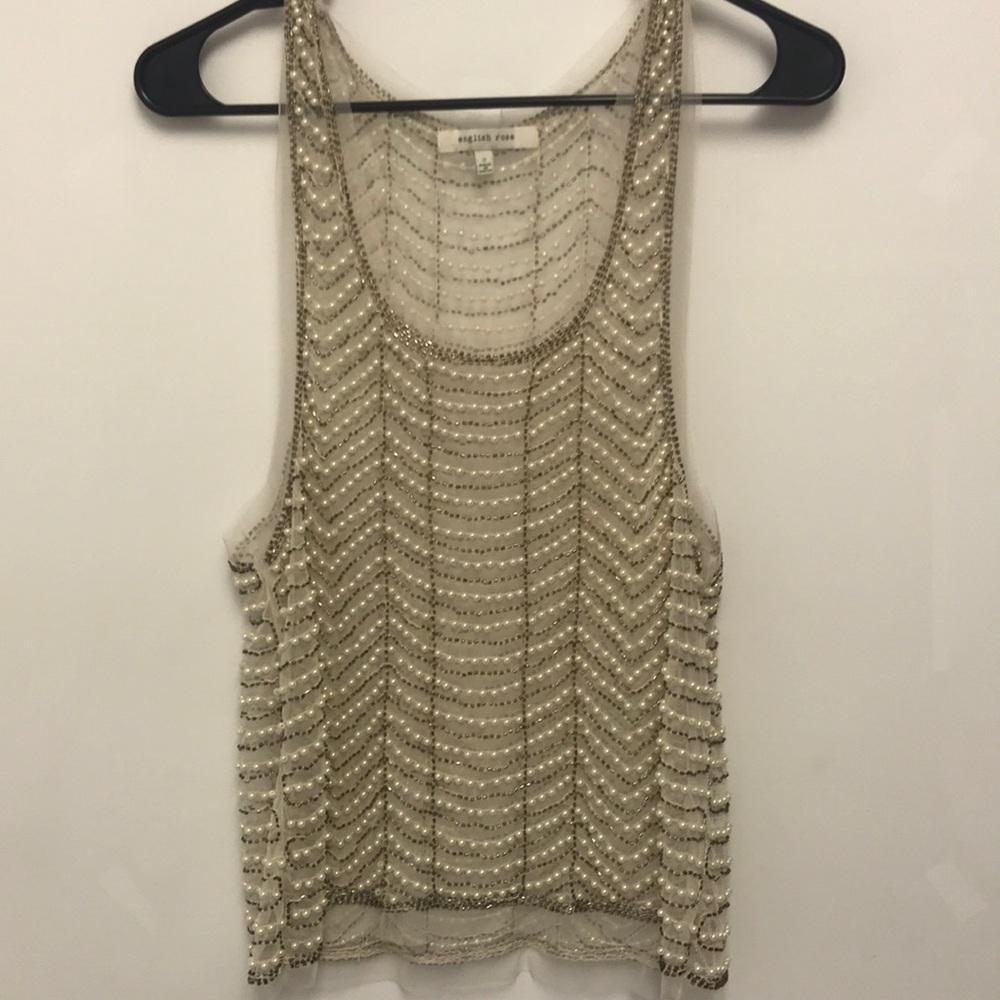 Beaded tank top
